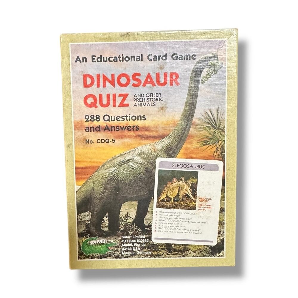 Safari Limited Dinosaur Quiz Card Game